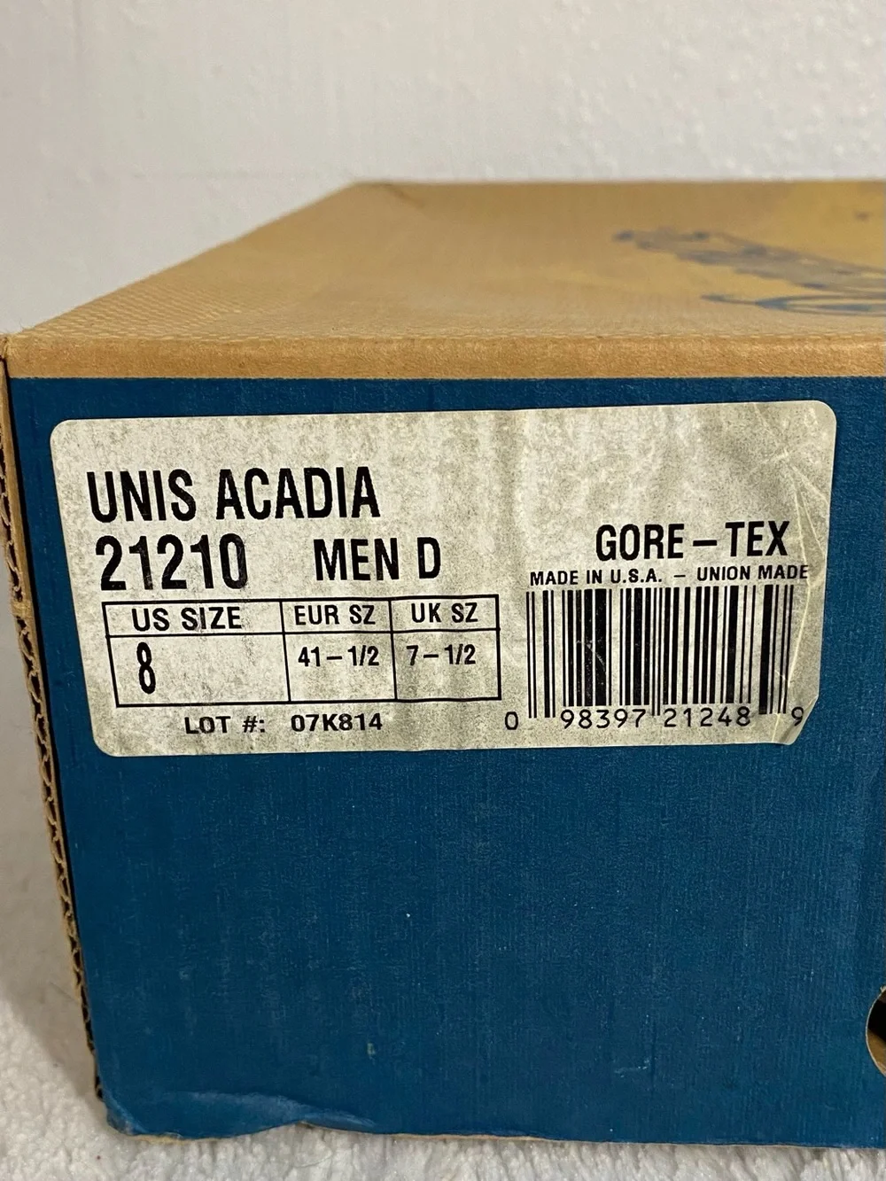 New Danner Acadia 8” Black Leather & Nylon Boots Men’s Size 8 D